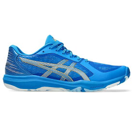 【asics/アシックス】 24.5cm DYNAFEATHER 1073A064 Directoire Blue/Pure Gold 卓球 シューズ（ユニ） [▲][ZX]