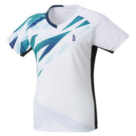 【GOSEN/ゴーセン】 XLサイズ ゲームシャツ テニス バドミントン ウェア レディース ホワイト T2403 [▲][ZX]