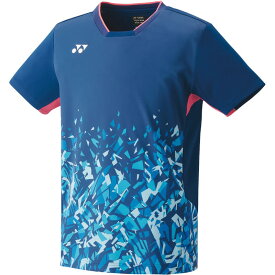 【YONEX/ヨネックス】半袖 メンズゲームシャツ フィットスタイル ブルー Sサイズ 日本製 ウェア トップス 10519 [▲][ZX]