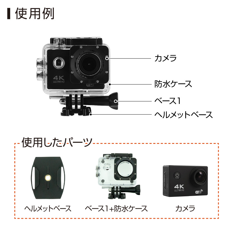 アクションカメラ SJ4000E　ブラック