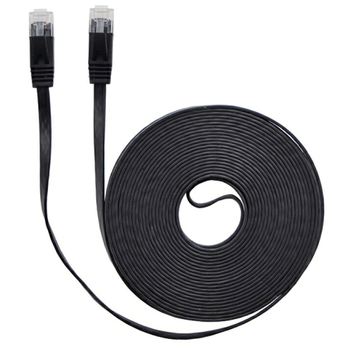 楽天市場】LANケーブル フラット CAT6 15m 黒 AS-CAPC009 パソコン周辺 