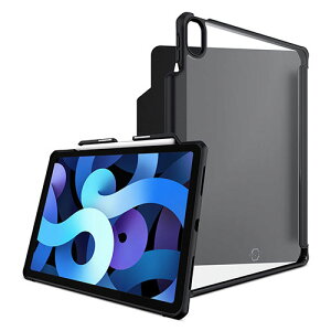 ITSKINS Hybrid Solid Folio for iPad Air ( 4th ) [ubN] APDA-HBSFO-BLCK-FRONT[][AS]