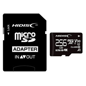 HIDISC 超高速microSDXCカード 256GB CLASS10 UHS-I Speed class3, A1対応 HDMCSDX256GCL10V30 [▲][AS]