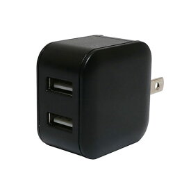 ミヨシ USB-ACアダプタ 2.4A 自動出力制御機能付 ブラック IPA-US03/BK [▲][AS]