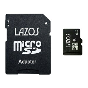 y20Zbgz Lazos microSDHC[J[h 4GB CLASS6 pbP[W L-B4MSD6X20 [][AS]