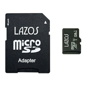 y20Zbgz Lazos microSDXC[J[h 128GB UHS-I U3 CLASS10 pbP[W L-B128MSD10-U3X20 [][AS]