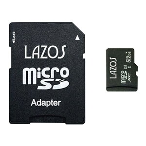 y20Zbgz Lazos microSDXC[J[h 512GB UHS-I U3 CLASS10 pbP[W L-B512MSD10-U3X20 [][AS]