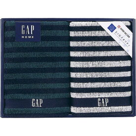 GAP HOME NEW ボーダーギフト フェイスタオル2P B8095568 2枚セット 生活雑貨 綿100% [▲][AS]