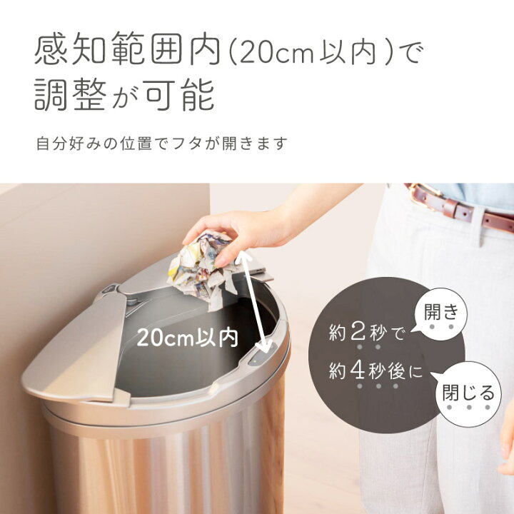 楽天市場】【楽天1位】ゴミ箱 45リットル 45l 自動開閉ゴミ箱 ゴミ箱 