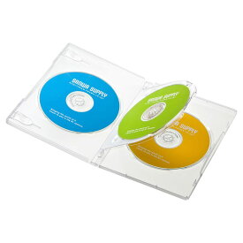 【サンワサプライ】DVDトールケース（3枚収納・10枚セット・クリア） [▲][SW]