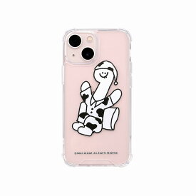 【168cm】ハイブリッドクリアケース for iPhone 13 mini White Olly with パジャマ スマホケース かわいい おしゃれ [▲][R]