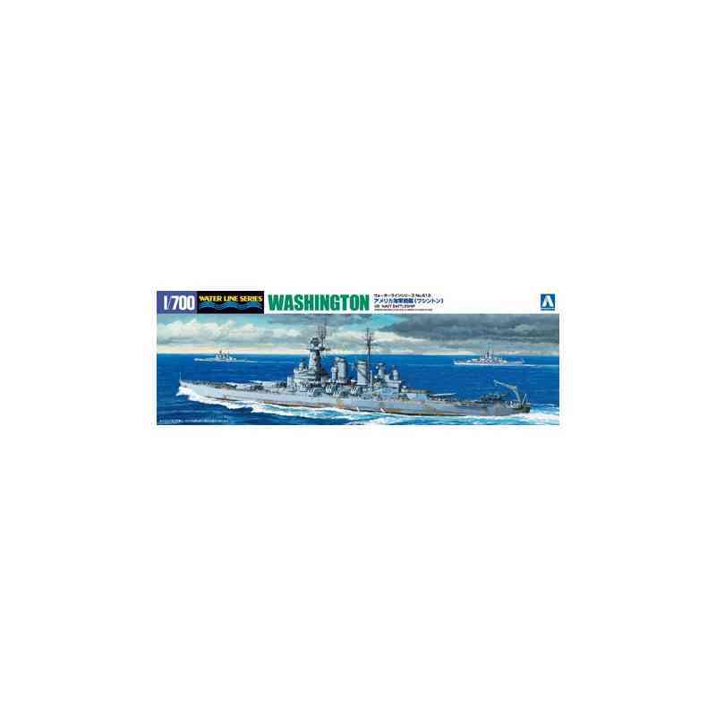 アオシマ 1 700 ウォーターライン 艦船 プラモデル 感謝価格 F アメリカ海軍戦艦 ワシントン アウトレット ホ