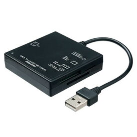 【サンワサプライ】USB2.0 カードリーダー SDカード microSD メモリースティック コンパクトフラッシュ ブラック コンパクト [▲][SW]
