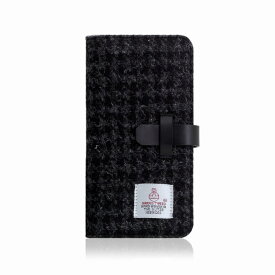 【SLG Design（エスエルジーデザイン）】手帳型スマホケース iPhone XR Harris Tweed Diary ブラック スマートフォンケース スマホケース 手帳型ケース[▲][R]