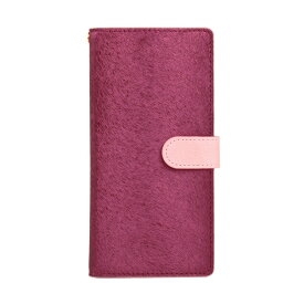 【HANSMARE（ハンスマレ）】Xperia1 CALF Diary CASE ワインピンク スマートフォンケース スマホケース 手帳型ケース[▲][R]