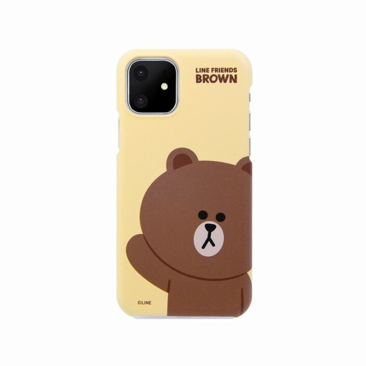 楽天市場 Line Friends ラインフレンズ Iphone 11 Slim Fit ベーシック ブラウン 背面カバー型 スマートフォンケース スマホケース R ホビナビ