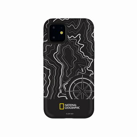 【National Geographic(ナショナル ジオグラフィック)】iPhone 11 Topography Case Double Protective ブラック 背面カバー型 スマートフォンケース スマホケース[▲][R]