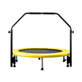 【楽天1位】トランポリン 手すり付き 子供 子供用 大人用 ダイエット 家庭用 直径102cm 耐荷重110kg 室内 折りたたみ可能 手すり高さ調整可能 手すり 折りたたみ 静音 スプリング 102cm スポーツ 省スペース コンパクト収納 組み立て式 あそび