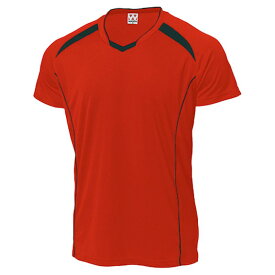 【ウンドウ】バレーボールシャツ 92 赤xブラック XL バレーボール シャツ /P-1610 [▲][ZX]