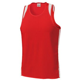 【ウンドウ】ランニングシャツ 95 赤xホワイト L ランニング シャツ /P-5510 [▲][ZX]