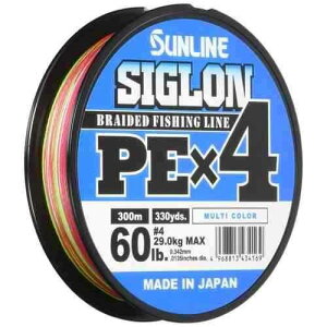 �T�����C��(SUNLINE) �V�O���� PE×4 �}���`�J���[ 4�� 300m 60LB