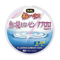 DUEL デュエル 魚に見えないピンクフロロ 船ハリス 100m 3号 SP ステルスピンク