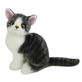 [クーポン利用で10%off]日本製 グレイスフル ハチワレ 座り ぬいぐるみ 猫 高さ23cm I-6851