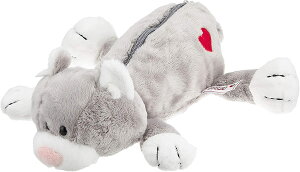 グレーキャット ぬいぐるみ フィギュア ポーチ ペンケース NICI ニキ 約30cm 筆箱 学校 筆入れ 小物入れ グッズ おもちゃ 新品 *即納