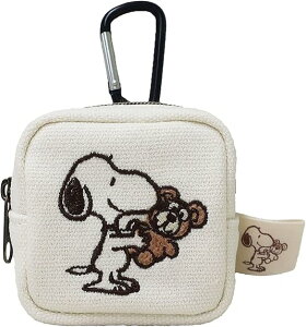 ピーナッツ スヌーピー&ベア カラビナミニポーチ モカ ぬいぐるみ グッズ 雑貨 新品 * 即納