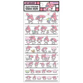 カミオジャパン 正規品 マイメロディ 4サイズステッカーシール Glass style SANRIO サンリオキャラクターズ グッズ 新品 * 即納