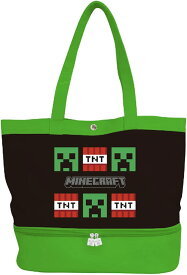 [クーポン利用で10%off][夏物処分]マインクラフト マイクラ ポケット付きビニールトート クリーパー TNT プール スイミング 海 ビーチバッグ