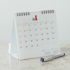 ほぼ日ホワイトボードカレンダー2024年1月～12月卓上　ファイルポケット付き