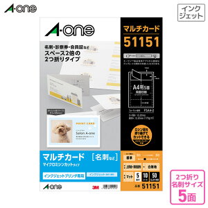 �G�[�����@�}���`�J�[�h�i�C���N�W�F�b�g�v�����^�p�j�@2�܂薼�h�T�C�Y�@�}�C�N���~�V���J�b�g�^�C�v�@�}�b�g���@���ʈ���@A4��5�ʁy51151�z �C���N�W�F�b�g�v�����^�Ή�