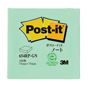 3M |Xg Cbg t ӂ m[g Đ 75mm*75mm X^_[hJ[ O[ 654RP-GN