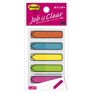 3M ポスト イット ジョーブ フィルム 付箋 ふせん ポインター 44mm*12mm 20枚x5色 684NE