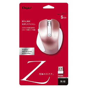 ♪(4)ナカバヤシ 小型無線5ボタン BlueLEDマウス ピンク 【MUS-RKF119P】