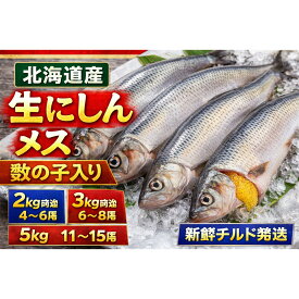 母の日、父の日、母の日ギフト、父の日プレゼント北海道産 生にしん メス 2kg前後（4〜6尾）3kg（6〜8尾）5kg（11〜15尾）数の子入り 旬の味覚 新鮮チルド発送