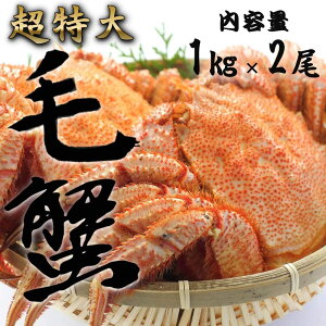 最高ランク 北海道産毛蟹 国内産で最高クラスの大きさ 毛蟹 急速冷凍 特大 毛ガニ 2尾で圧巻の2kg前後  北海道産 業界最安値 ボイル 冷凍 かに カニ 蟹 けがに 毛蟹 カニ味噌 お