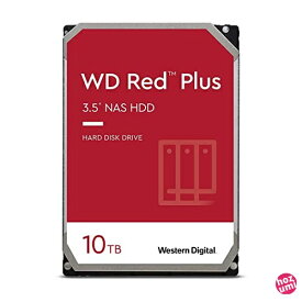Western Digital ウエスタンデジタル WD Red Plus 内蔵 HDD ハードディスク 10TB CMR 3.5インチ SATA 7200rpm キャッシュ256MB NAS メーカー保証3年 WD101EFBX-EC 【