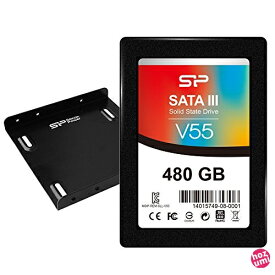 シリコンパワー SSD 480GB SATA3 6Gb/s 2.5インチ (7mm) V55シリーズ SP480GBSS3V55S25