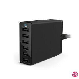 Anker PowerPort 6 (60W 6ポート USB急速充電器) iPhone / iPad / iPod / Xperia / Galaxy / Nexus / 3DS / PS Vita / ウォークマン他対応 【PowerI