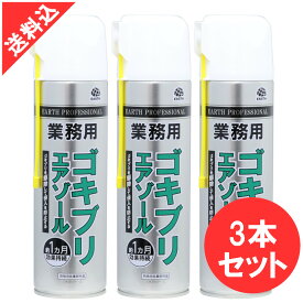 あす楽 ゴキブリ駆除 殺虫剤 業務用ゴキブリエアゾール 550ml×3本セット アース製薬 飲食店 キッチン 厨房 即効 速効 噴霧 すき間 スプレー レストラン 対策