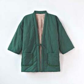 はんてん 半纏 キルティング＆裏ボア 中綿 羽織 レディース メンズ 男女兼用 無地 部屋着 ルームウェア 冬 保温 節電対策 全4色