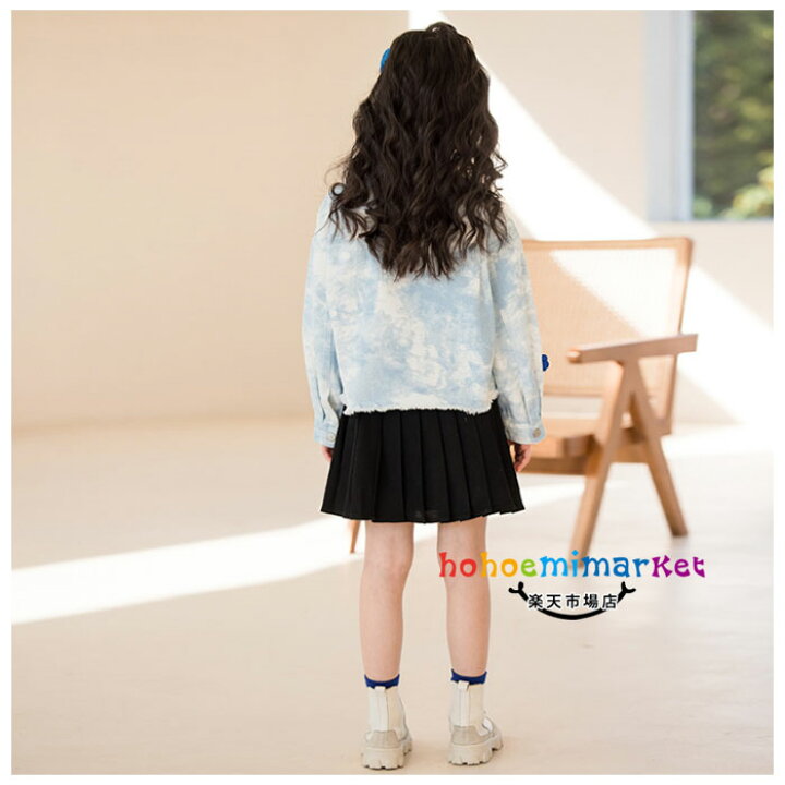 楽天市場】韓国子供服 新品 春服 女の子 デニムジャケット ライト 