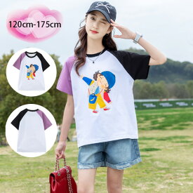 韓国子供服 女の子 夏 Tシャツ 半袖 丸首 かわいい プリント キッズ tシャツ 半袖 トップス カジュアル Tシャツ 綿 通学着 夏着 女の子 デニムパンツ デニム ショートパンツ レジャー デイリー デニム ショーツ 子ども トップス ボトムス 120 130 140 150 160 170 175