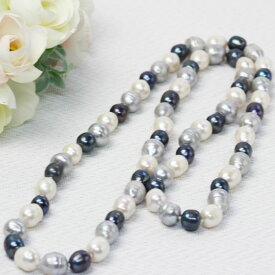 淡水真珠/淡水真珠処理オールノットエンドレスネックレス約9.4～10.8mm長さ約85cm