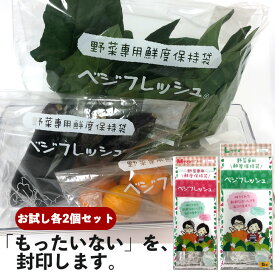 ベジフレッシュM&L 各2個セット 冷蔵保存 フリーザーバッグ おすすめ 長持ち 食品ロス チャック付袋 ジッパー付 鮮度保持 食品保存袋 鮮度保持 鮮度保持袋 小分け袋 便利 お手軽 野菜 肉 果物 フルーツ 食品 冷凍 常温 節約 業務用 大容量 送料無料