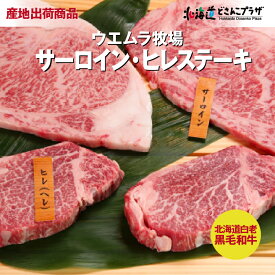 産地出荷「白老牛サーロイン・ヒレステーキ」冷凍 送料込 北海道 牛肉 サーロイン ステーキ ヒレ 豪華 お肉 プレゼント