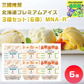 三國推奨　北海道プレミアムアイス3種セット(6個) MNA-R 北海道プレミアムアイス 北海道アイスギフト ご当地アイスギフト 夏スイーツギフト 高級スイーツギフト 贅沢スイーツギフト 北海道お取り寄せスイーツ 北の味覚スイーツ 北海道限定ギフト FUJI お歳暮 クリスマス