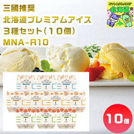 三國推奨　北海道プレミアムアイス3種セット(10個) MNA-R10 北海道アイス詰合せ 北海道プレミアムアイス ご当地アイスギフト 夏スイーツギフト 北海道スイーツギフト 高級スイーツギフト 贅沢スイーツギフト 北海道限定ギフト 北の味覚スイーツ FUJI お歳暮 クリスマス